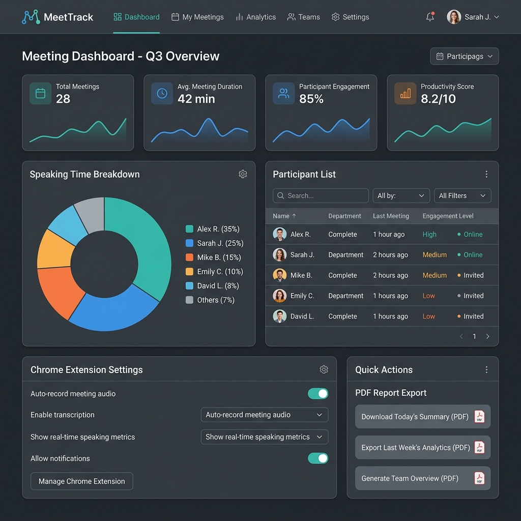 MeetTrack — Meeting Analytics & Reporting Platform